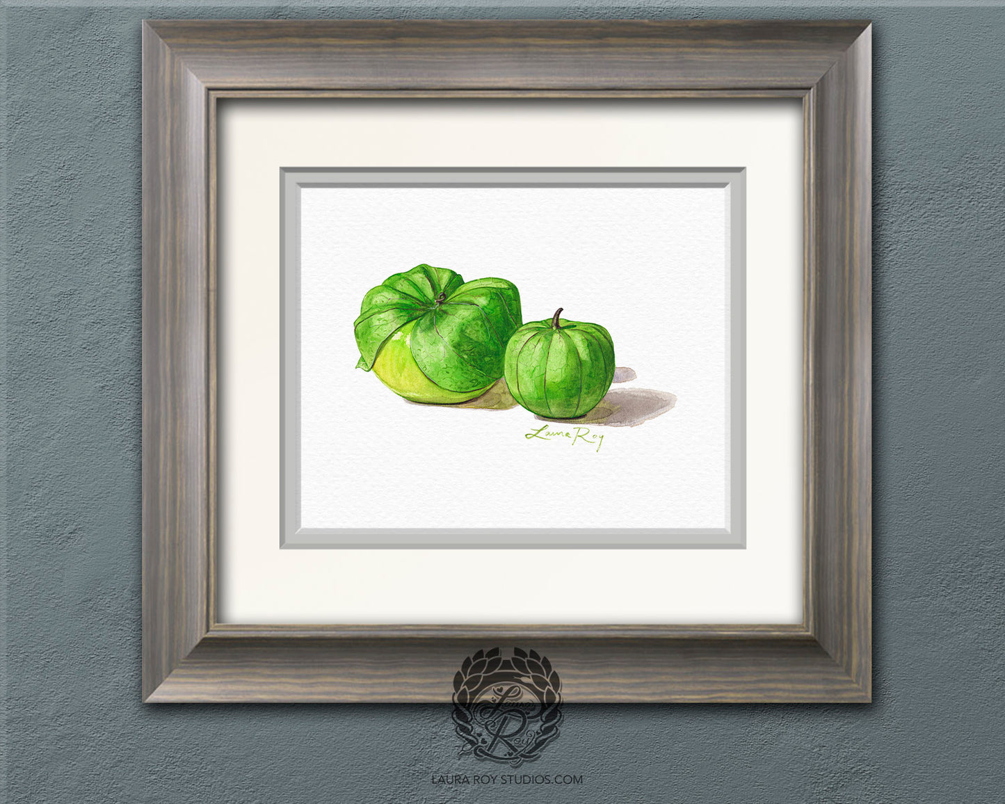 Tomatillo Watercolor Art Print – Botanical Kitchen Decor, Heirloom Garden Vegetables