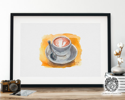 Watercolor Cappuccino Giclée Print