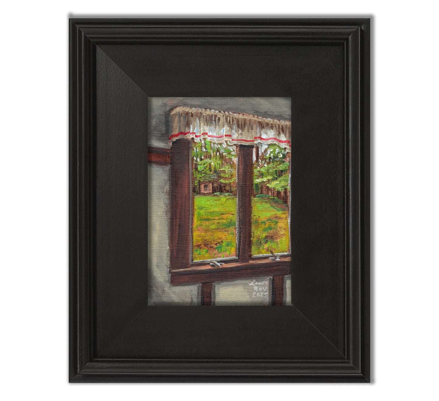 Window with a Chimney • Original Oil Painting