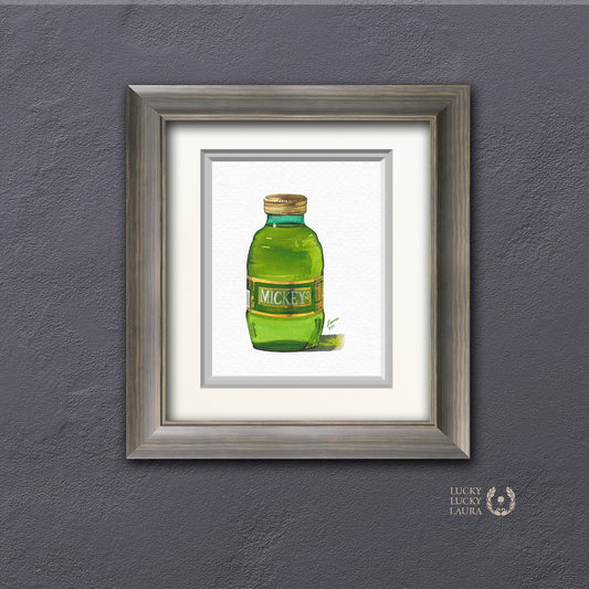 Mickey's Malt Liquor Watercolor | Giclée Print