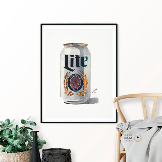 Miller Lite Watercolor | Giclée Print