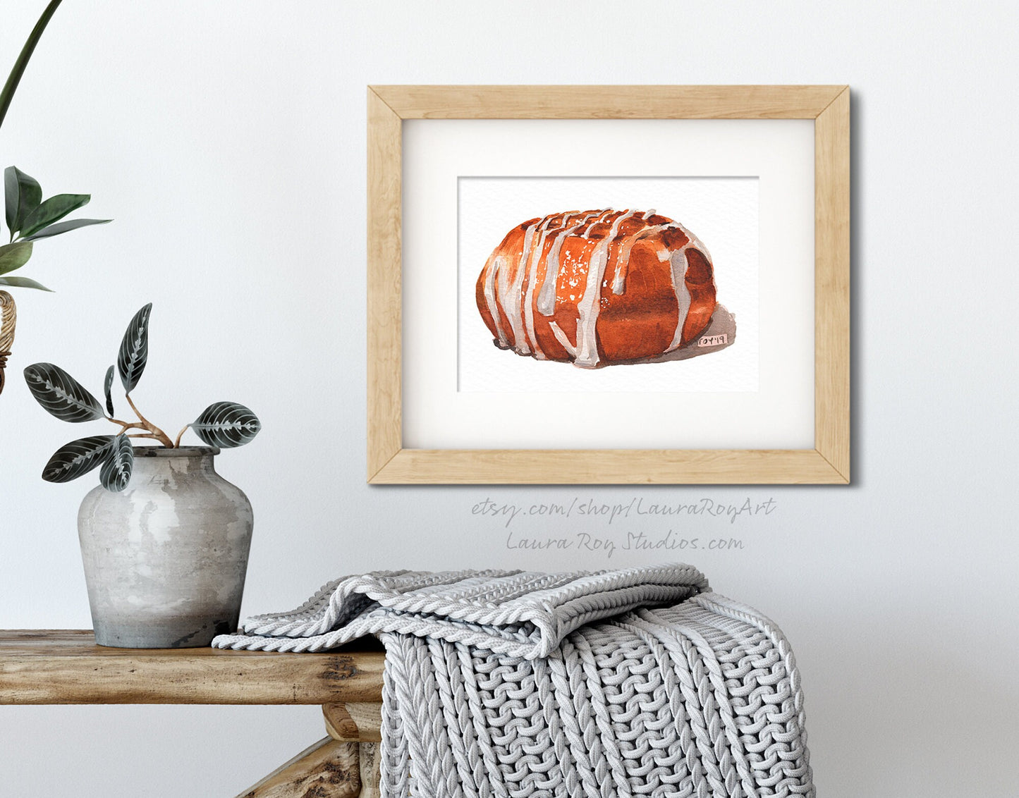 Cinnamon Roll Watercolor | Giclée Print