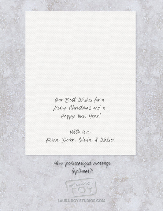 Personalized Elk Seasonal Greetings Card (Single or Set)