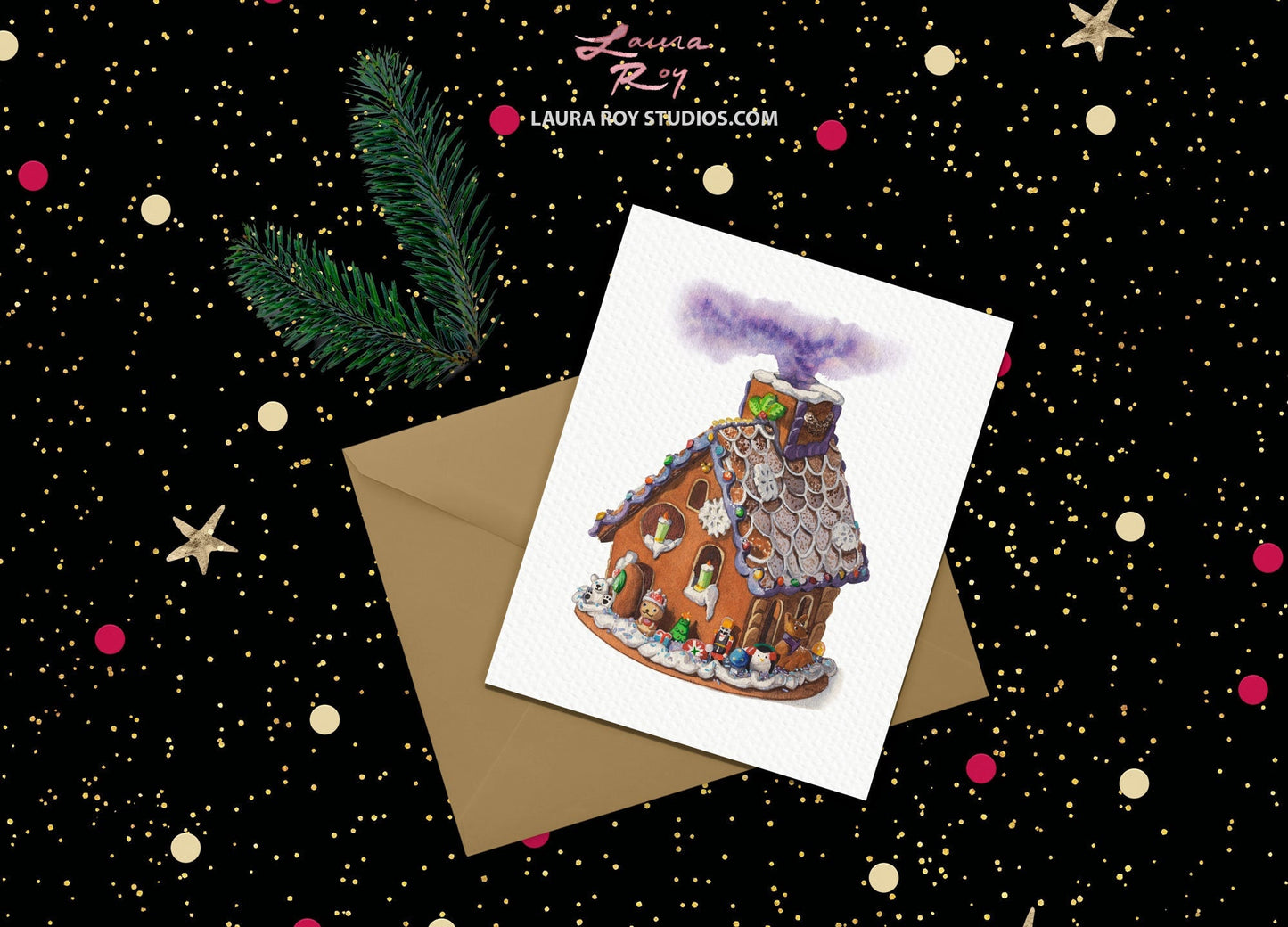The Enchanted Cottage Card | Personalized Christmas Card