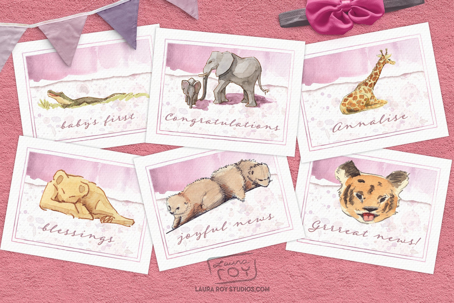 Wild About You Card | Personalized New Baby Card