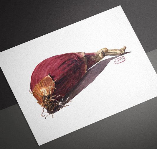 Italian Onion Watercolor | Giclée Print