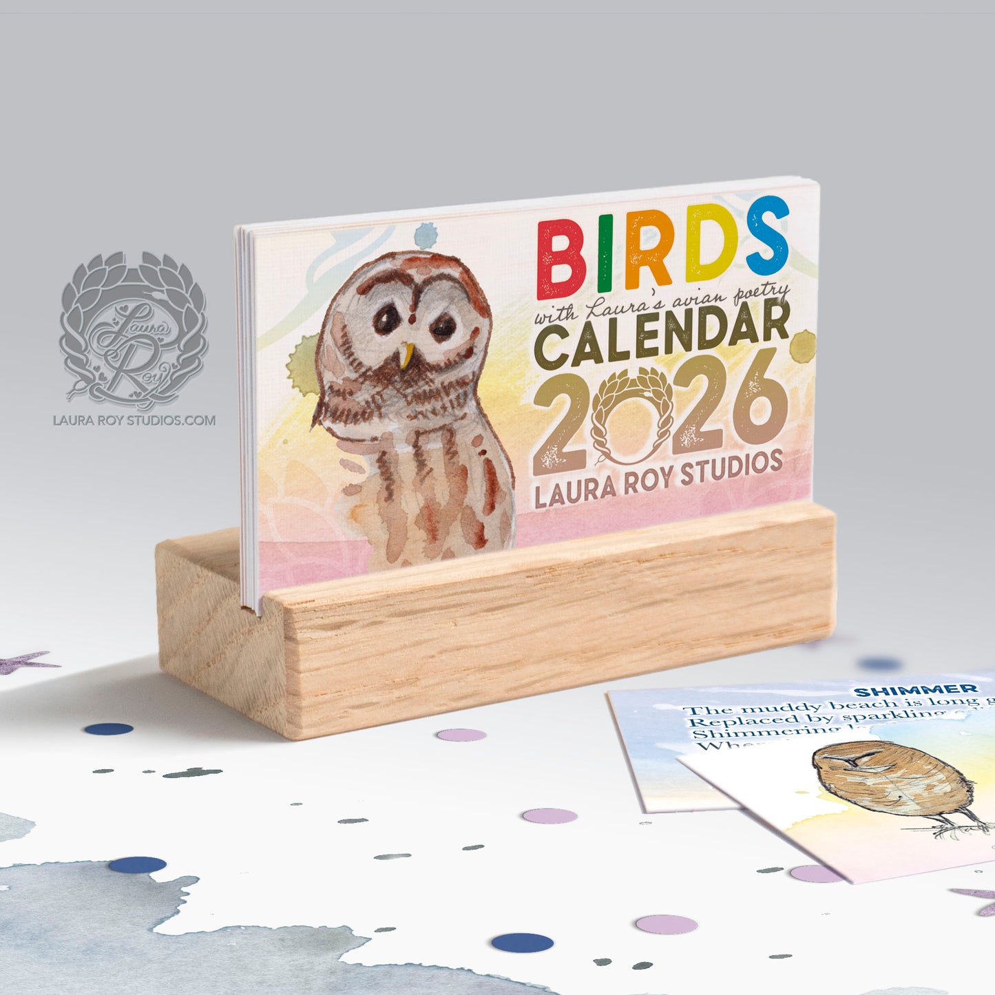 2026 Birds Watercolor Mini Calendar