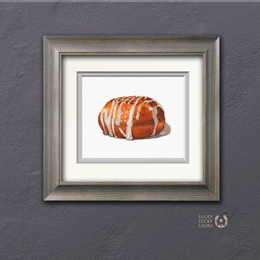 Cinnamon Roll Watercolor | Giclée Print