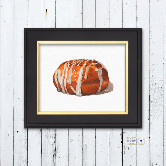 Cinnamon Roll Watercolor | Giclée Print