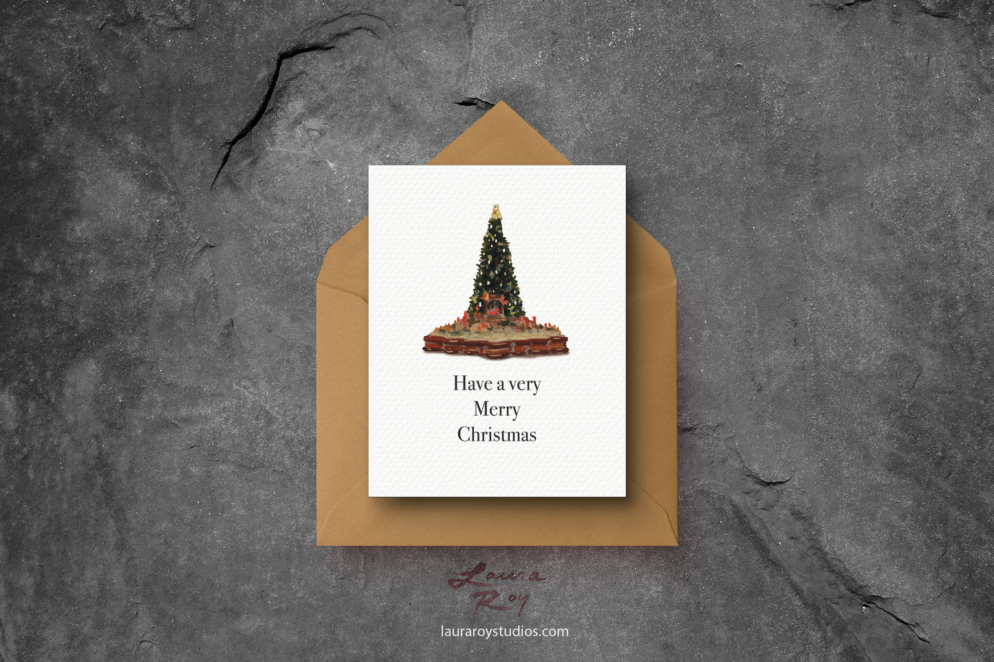 The Metropolitan Tree Holiday Card | Personalized NYC Met Christmas Tree Card