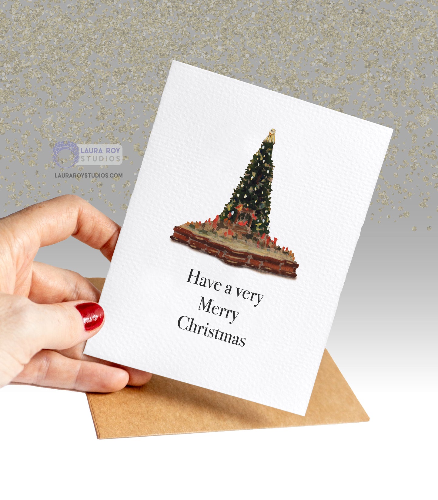 The Metropolitan Tree Holiday Card | Personalized NYC Met Christmas Tree Card