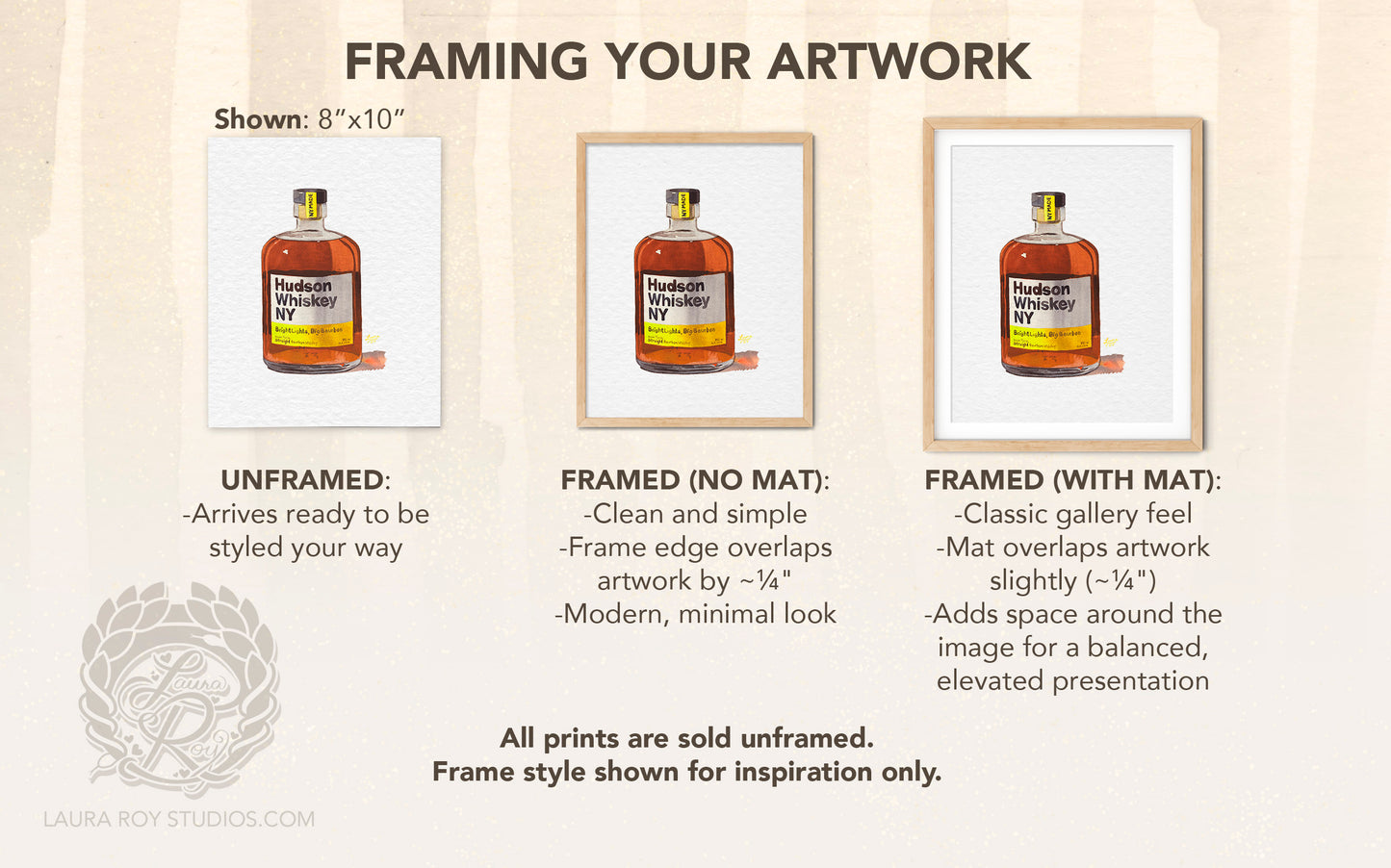 Hudson Whiskey Watercolor | Giclee Print