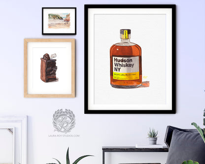 Hudson Whiskey Watercolor | Giclee Print