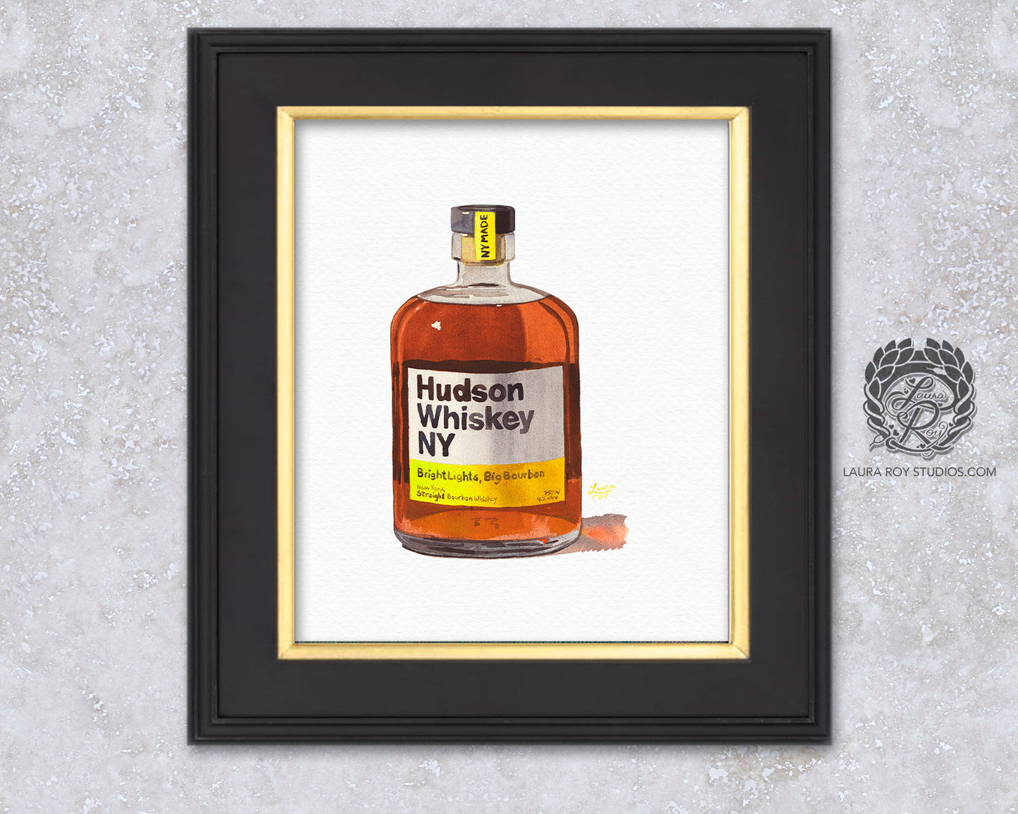 Hudson Whiskey Watercolor | Giclee Print
