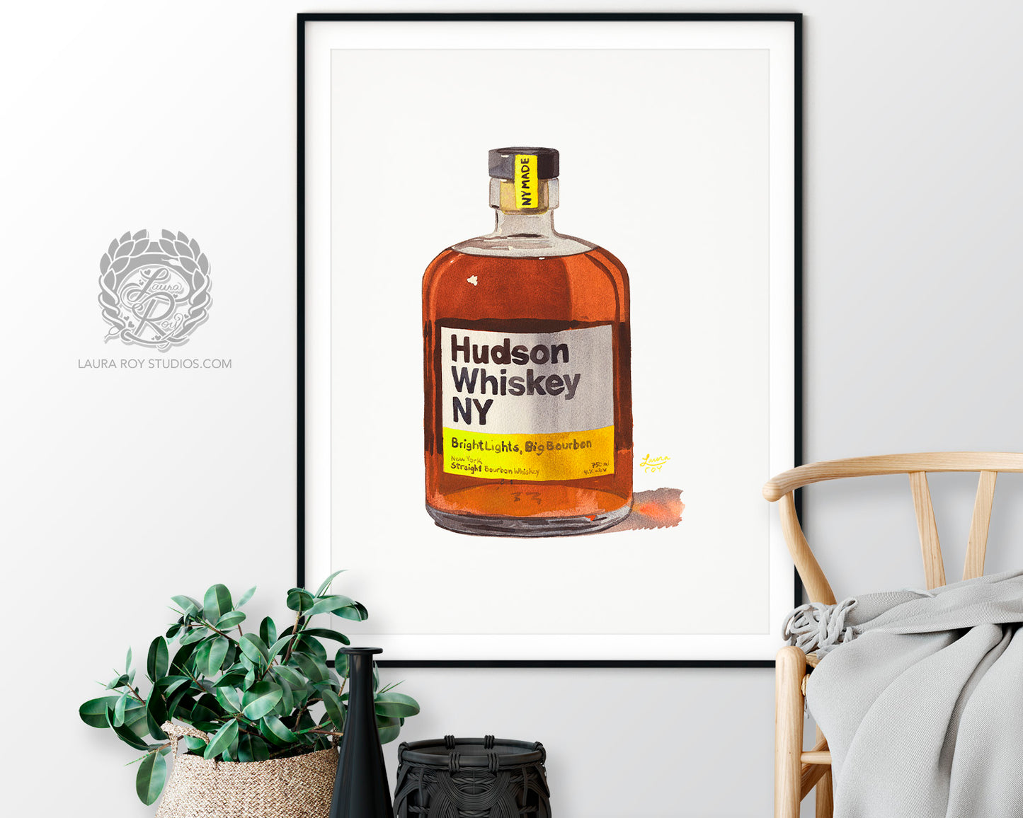 Hudson Whiskey Watercolor | Giclee Print