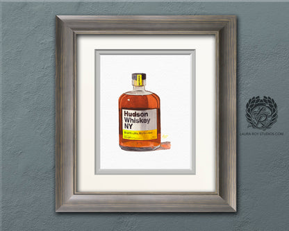 Hudson Whiskey Watercolor | Giclee Print