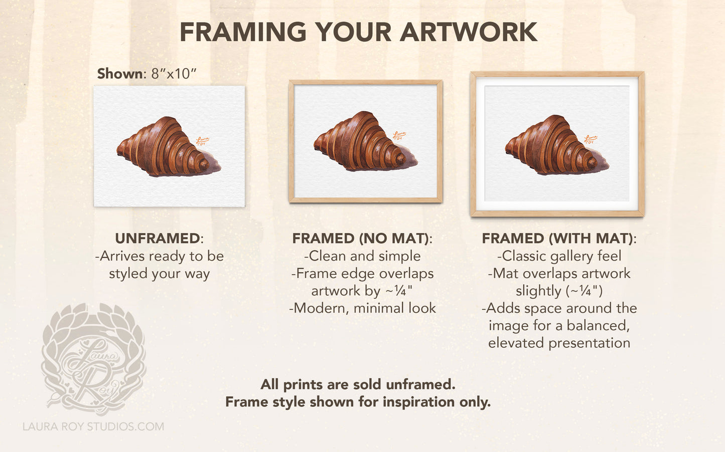 Chocolate Croissant Watercolor Art Print – Decadent Pastry Illustration, French Bakery Kitchen Decor