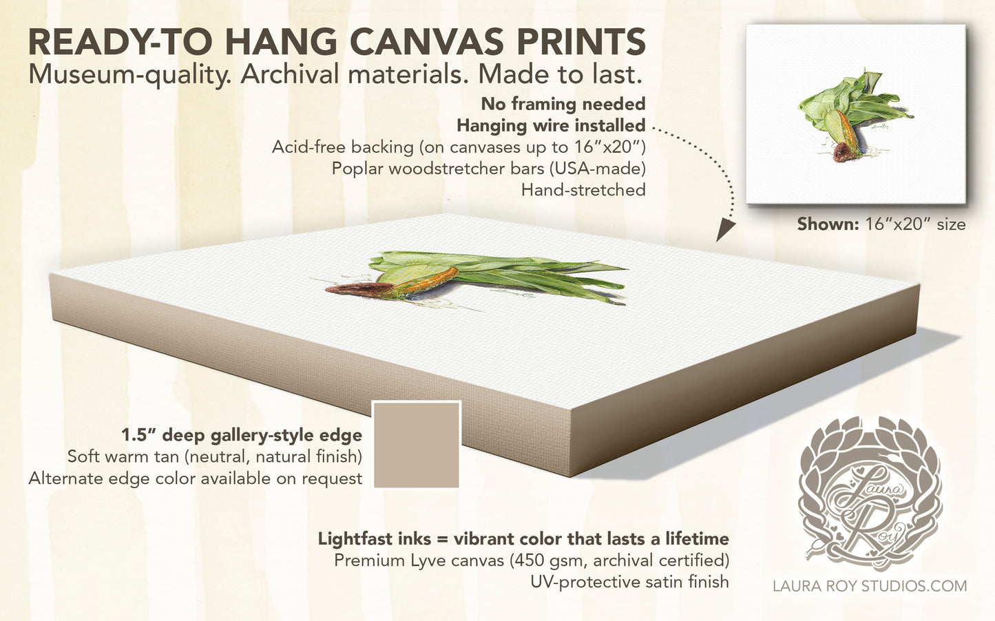 Partially Shucked Corn Watercolor Art Print – Rustic Harvest Illustration, Farmhouse Kitchen Decor