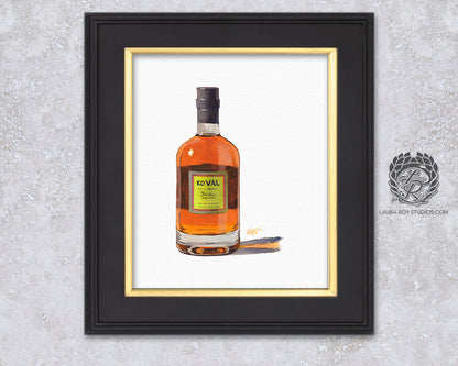 Koval Whiskey Watercolor | Giclee Print