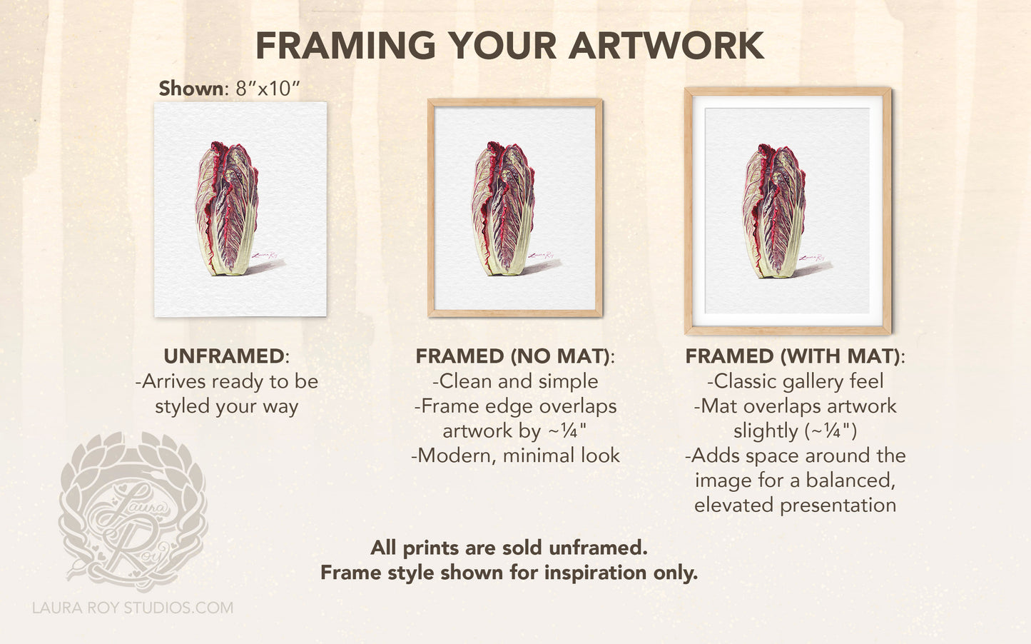 Red Napa Cabbage Watercolor Art Print – Vibrant Vegetable Kitchen Decor, Botanical Wall Art