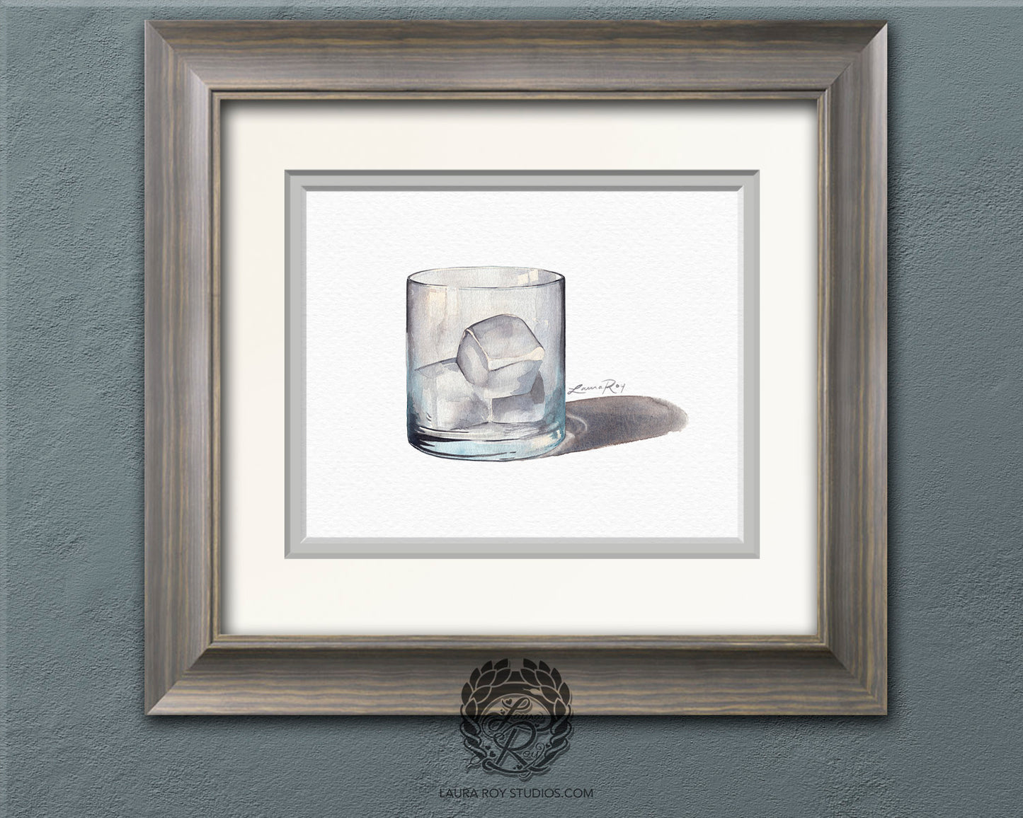 Rocks Glass Watercolor Art Print – Classic Cocktail Glass Illustration, Sophisticated Bar Decor
