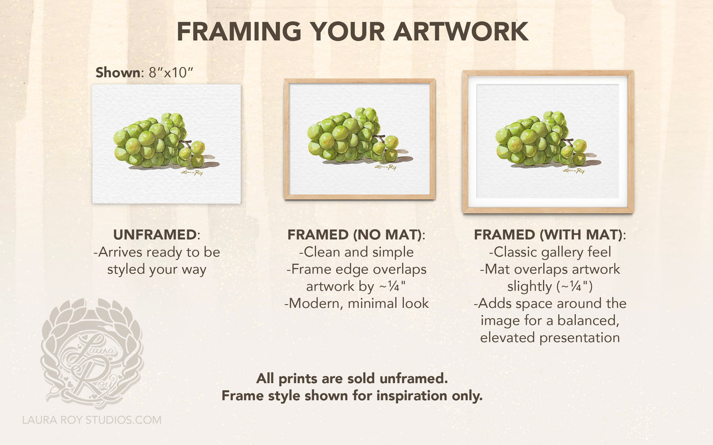 Watercolor Sauvignon Blanc Grape Art Print – Bright White Wine Grapes Wall Decor, Vineyard Kitchen Art