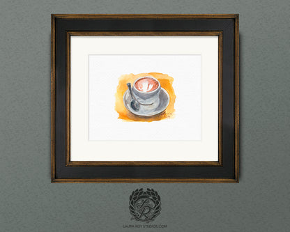 Watercolor Cappuccino Giclée Print
