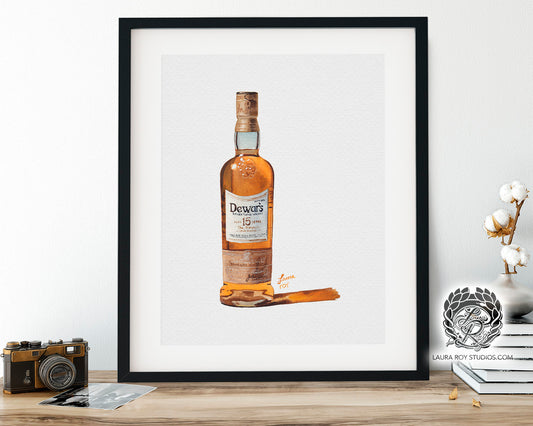 Dewar's 15 Watercolor | Giclée Print