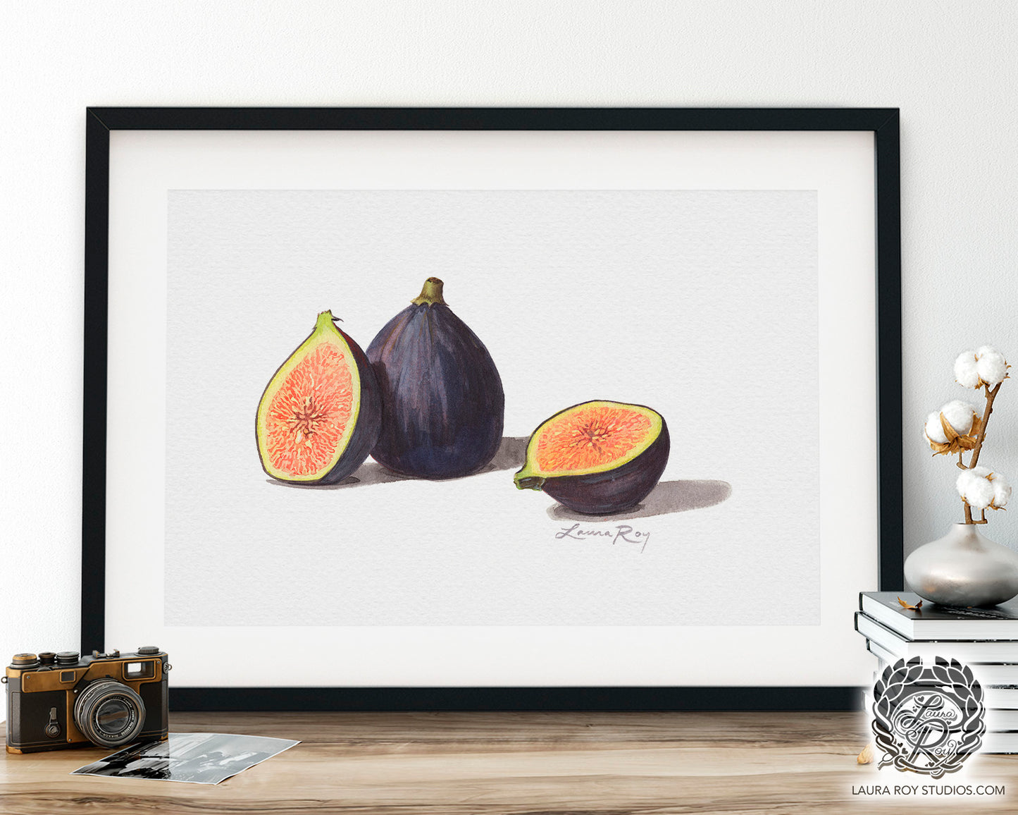 Watercolor Fig Art Print – Fine Art Kitchen Decor, Foodie Gift, Giclée Still Life Fruit Painting