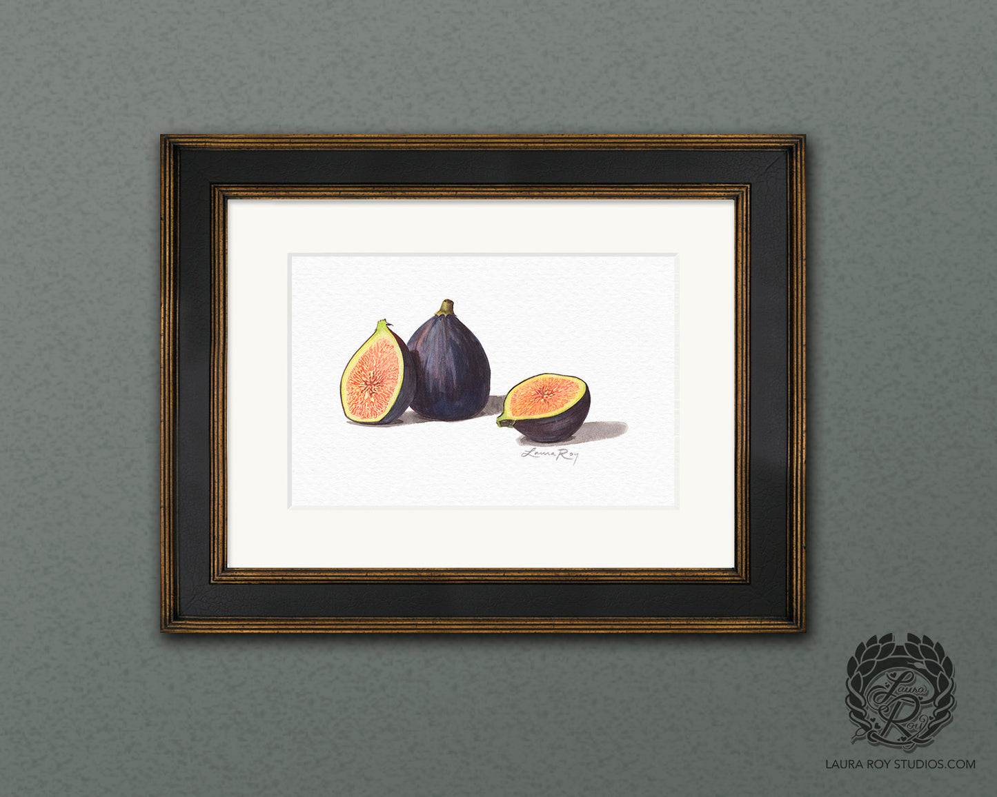 Watercolor Fig Art Print – Fine Art Kitchen Decor, Foodie Gift, Giclée Still Life Fruit Painting