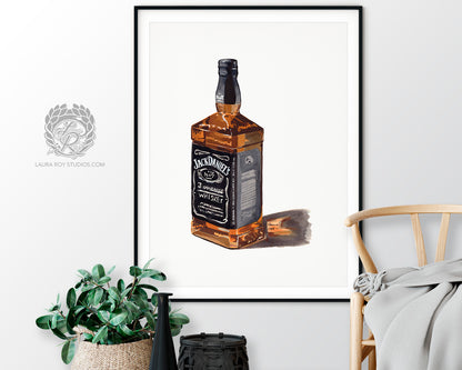 Jack Daniel's No. 7 Watercolor | Giclée Print