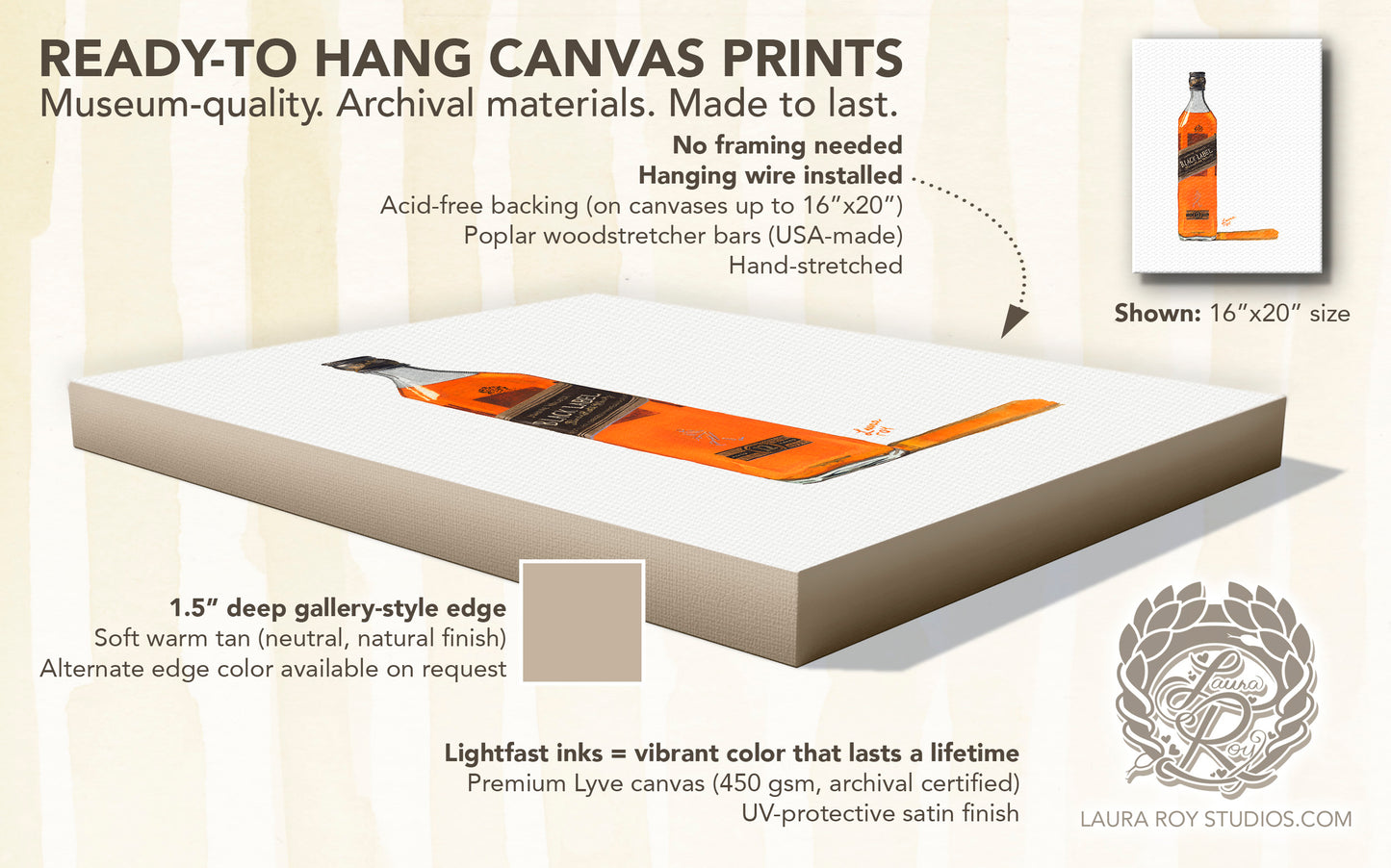 Johnny Walker Black Watercolor | Giclée Print