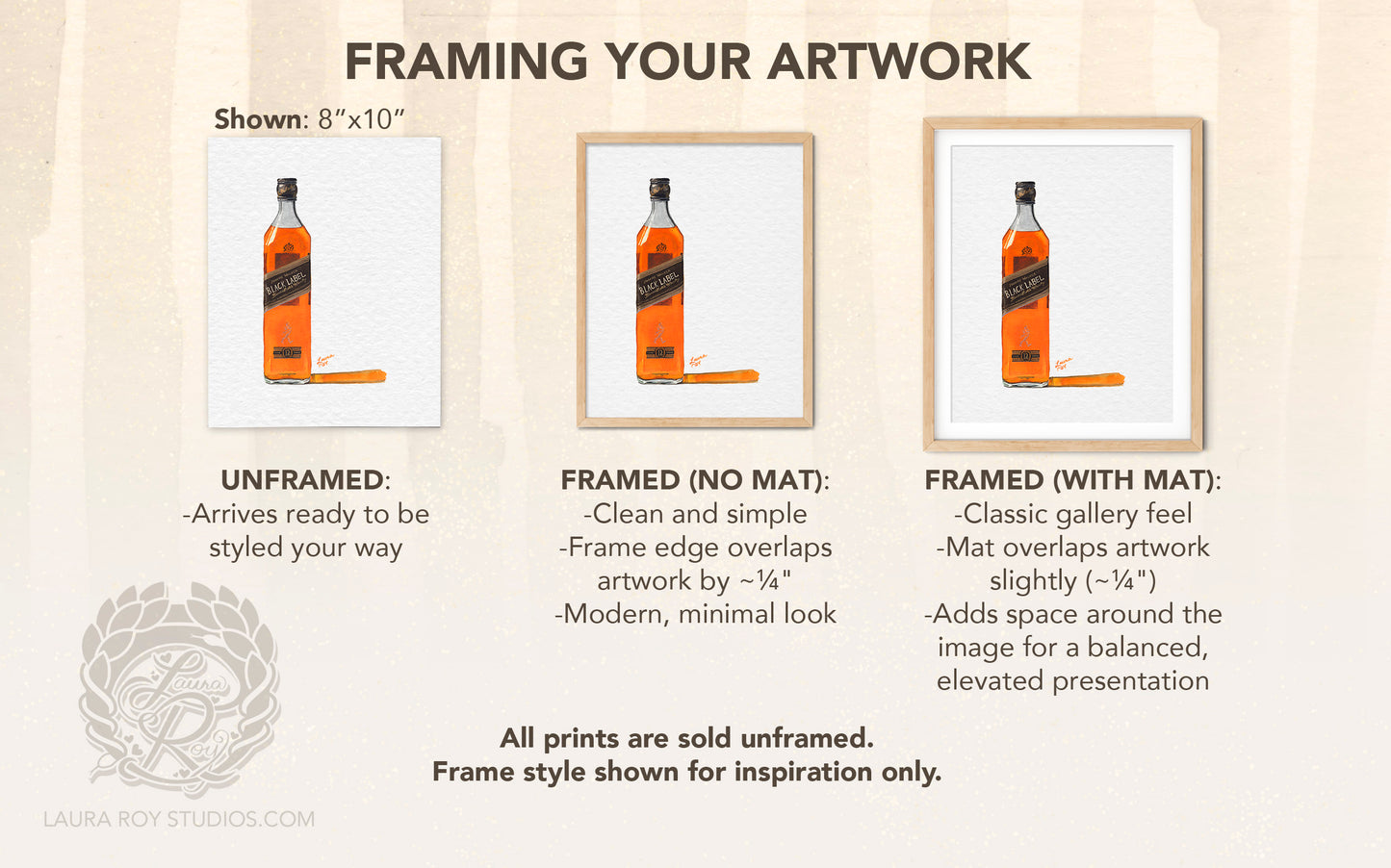 Johnny Walker Black Watercolor | Giclée Print