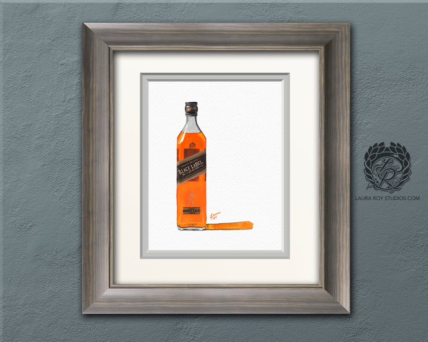 Johnny Walker Black Watercolor | Giclée Print