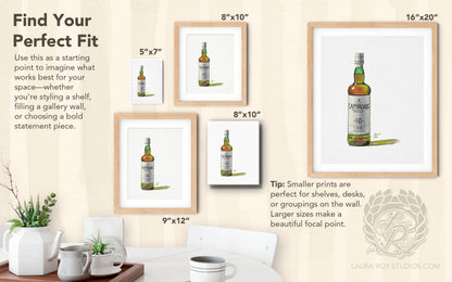 Laphroaig 10 Watercolor | Giclée Print