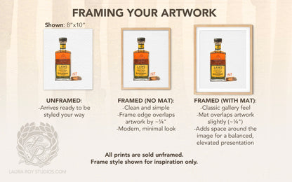 Laws Four Grain Bourbon Watercolor | Giclee Print