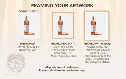 Macallan 12 Sherry Oak Watercolor | Giclee Print
