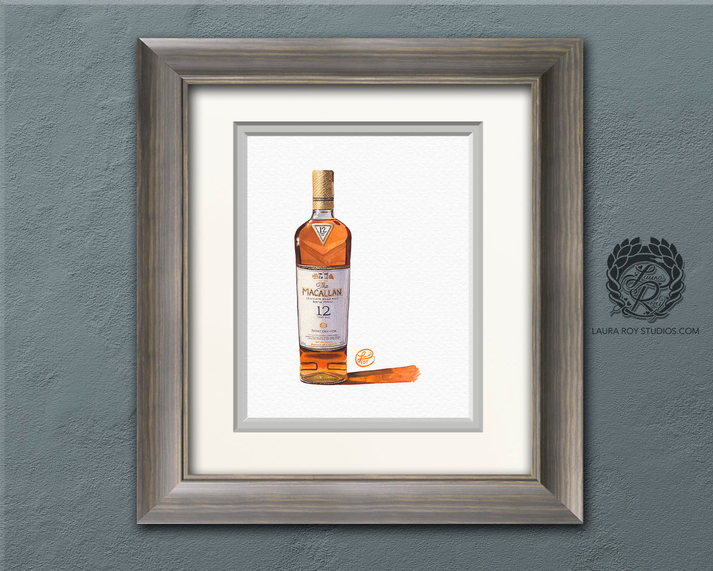 Macallan 12 Sherry Oak Watercolor | Giclee Print