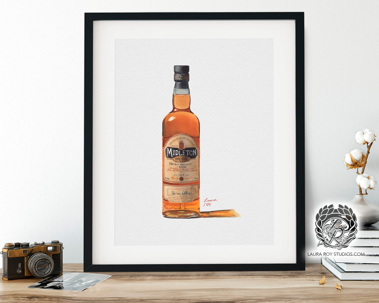 Watercolor Midleton Very Rare Irish Whiskey Bottle Giclée Print