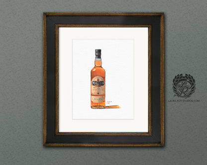 Watercolor Midleton Very Rare Irish Whiskey Bottle Giclée Print