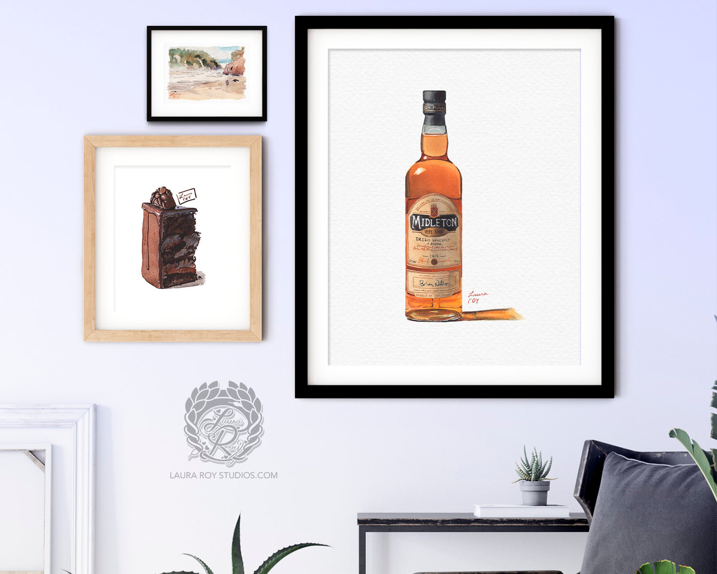 Watercolor Midleton Very Rare Irish Whiskey Bottle Giclée Print