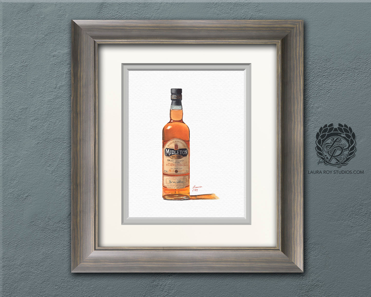 Watercolor Midleton Very Rare Irish Whiskey Bottle Giclée Print