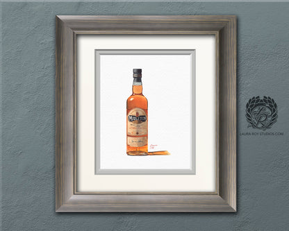 Watercolor Midleton Very Rare Irish Whiskey Bottle Giclée Print