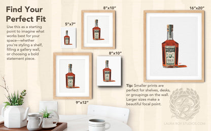 Pikesville Rye Watercolor | Giclée Print