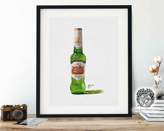 Stella Artois Watercolor | Giclée Print