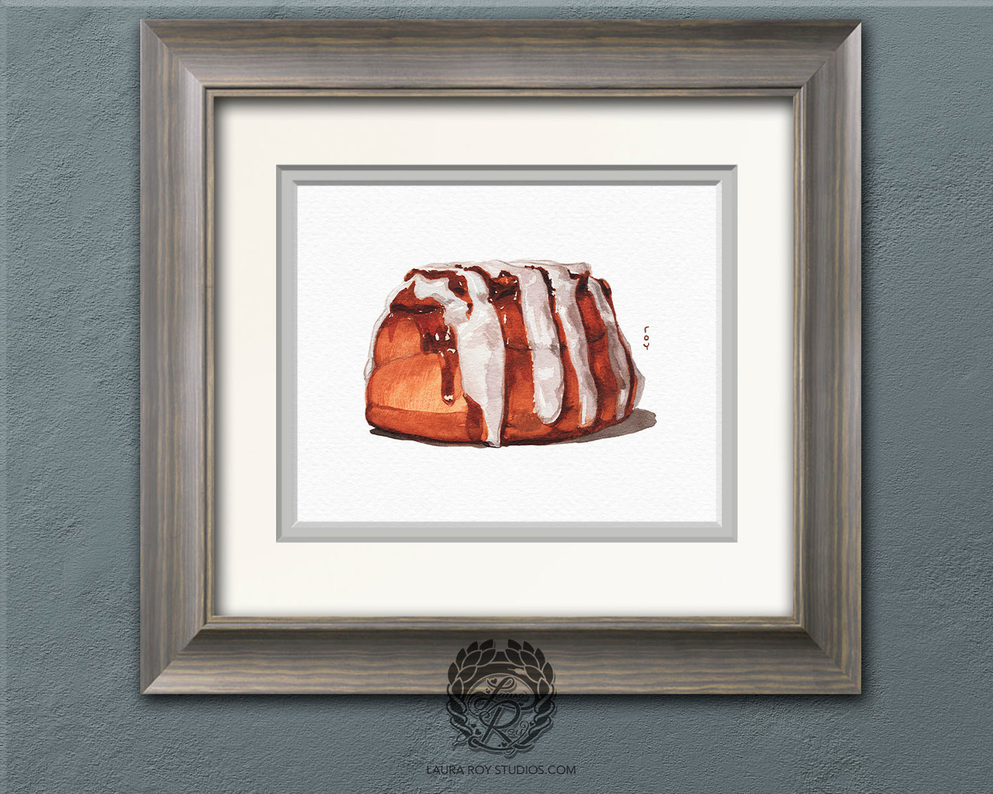 Pecan Cinnamon Roll Watercolor | Giclée Print