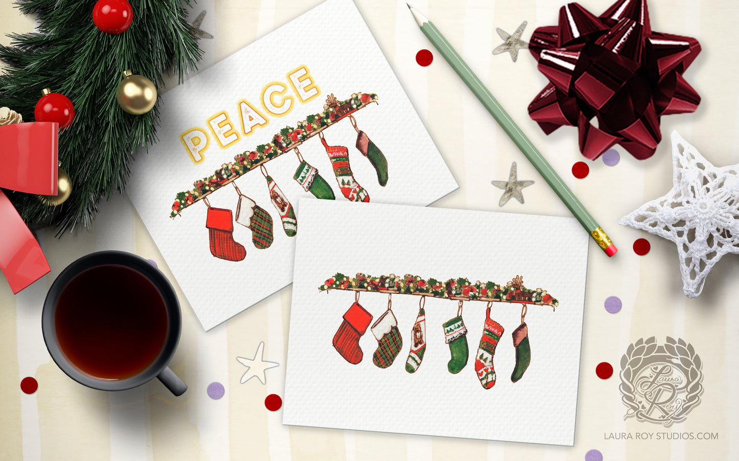 The Hung with Care Holiday Card | Personalized Christmas Card