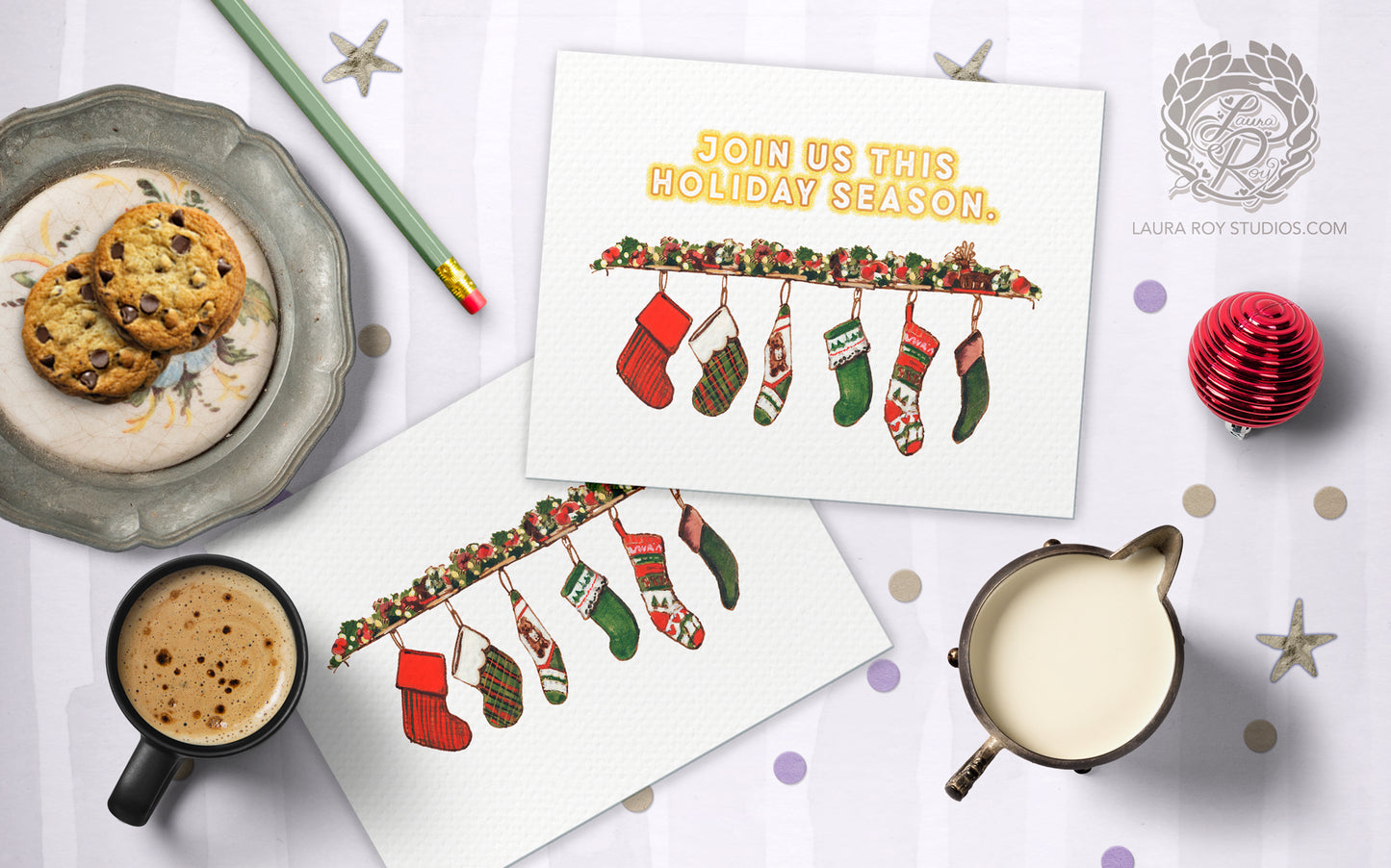 The Hung with Care Holiday Card | Personalized Christmas Card