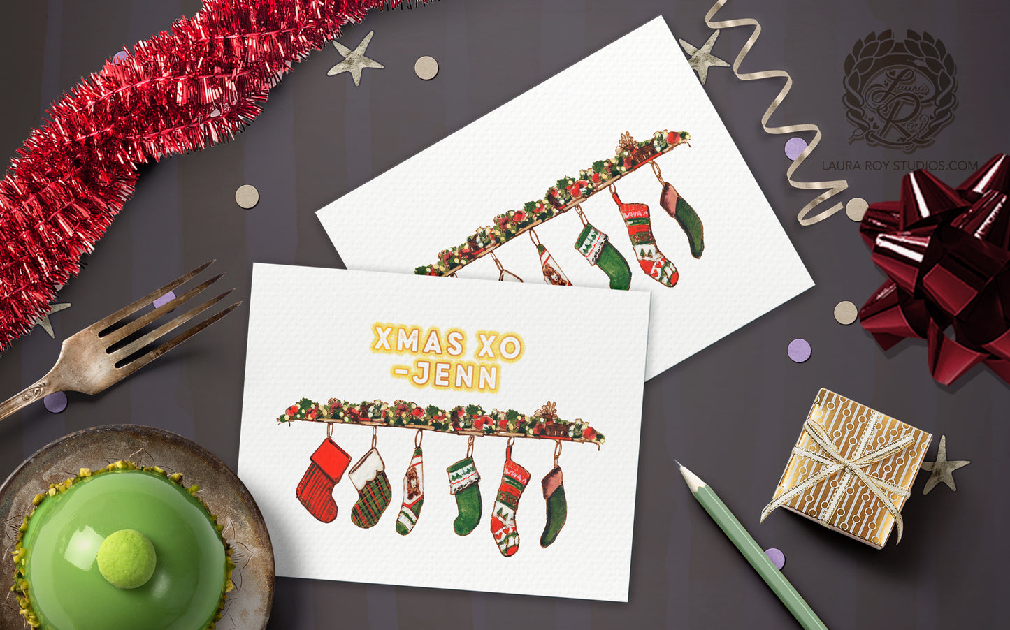 The Hung with Care Holiday Card | Personalized Christmas Card