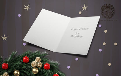 The Starstruck Tree Holiday Card | Personalized Elegant Christmas Tree Card